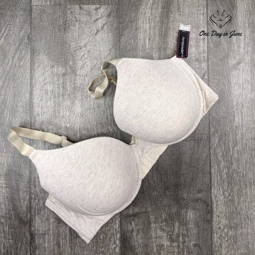 Ambrielle Natural Comfort Plunge Bra Size 44DDD